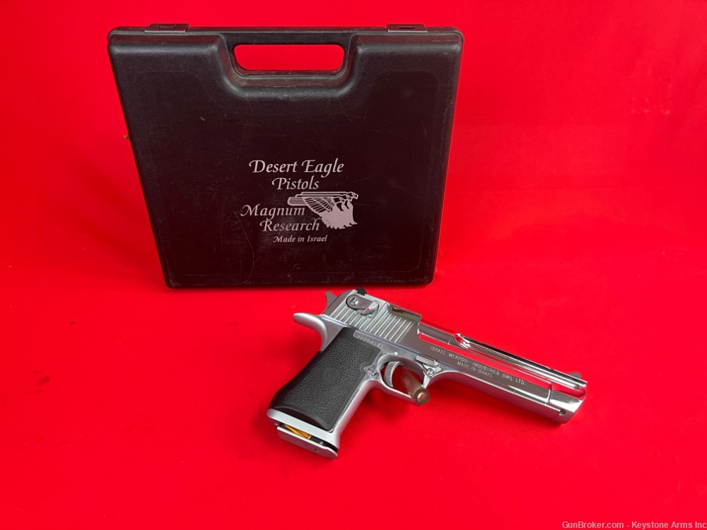 UNFIRED Chrome, IWI/Magnum Research, XIX Desert Eagle, .44 mag Semi Pistol-img-0