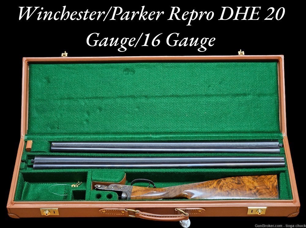 Winchester Parker Repro DHE 20 Gauge/16 Gauge w/Case "ULTRA RARE"-img-0