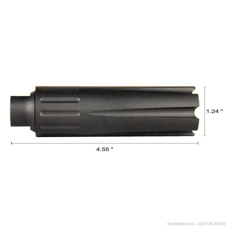 TACFUN 4.5" Extra Long Linear Compensator Muzzle Brake 9/16x24 TPI for .40-img-2