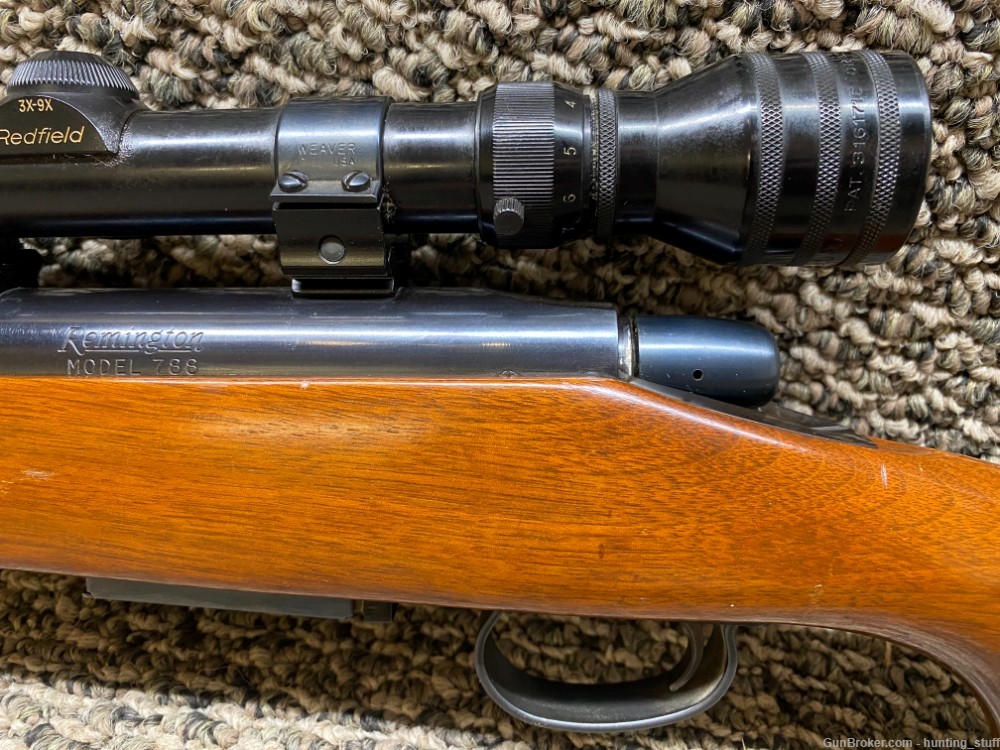 Remington 788 222 Rem. Blued Finish Wood Stock Redfield 3-9x40 24" BBL 4+1-img-20