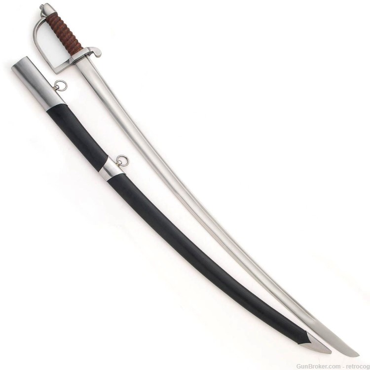 American Revolution Saber 1085 High Carbon Steel with Scabbard by Windlass-img-1