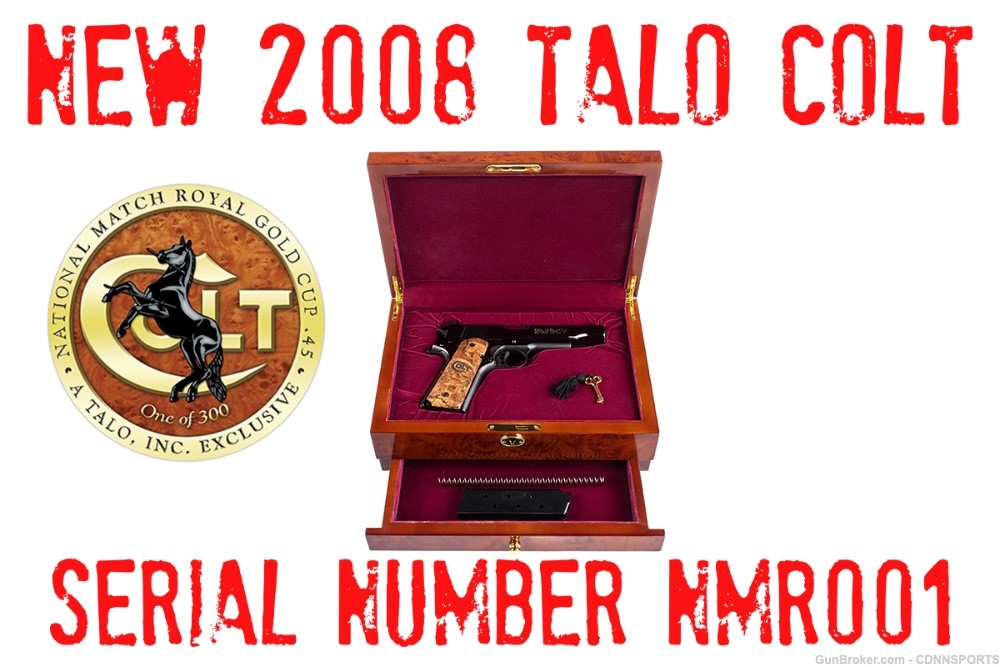 Colt TALO Royal National Match .45 1 of 300 w/Original Presentation Case-img-0