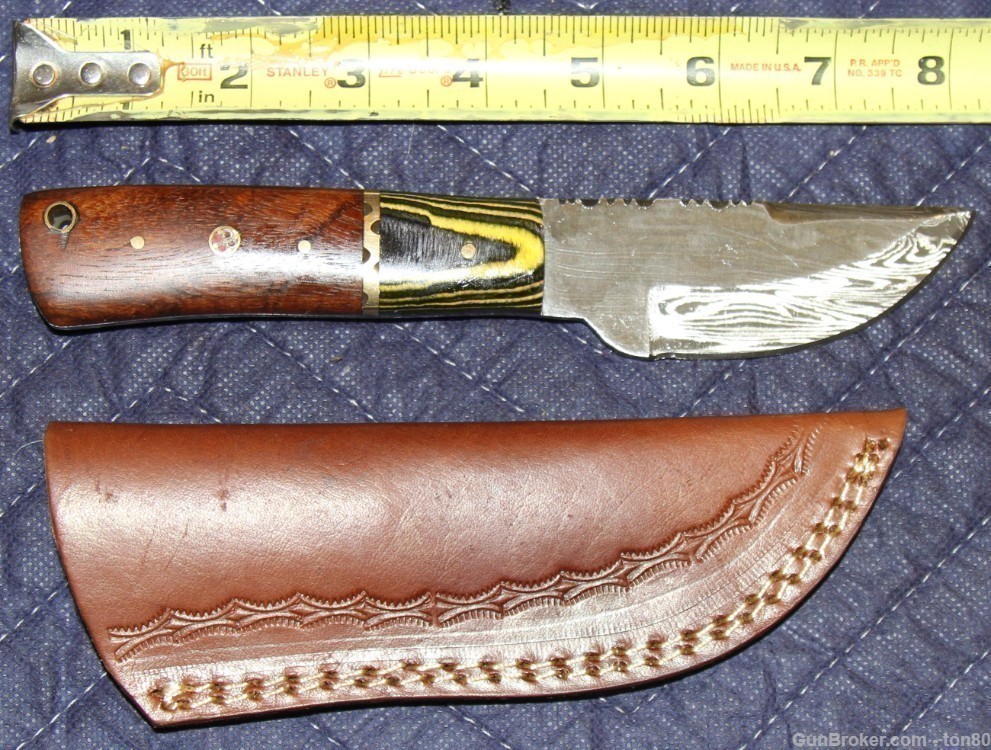 CUSTOM HANDMADE HUNTING KNIFE DAMASCUS STEEL 2630-img-1