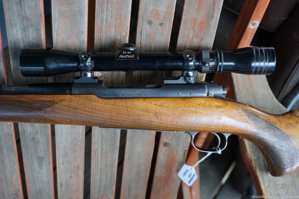 Winchester model 70 30-06 Pre 64 w/ Redfield 3x9 Tracker Scope-img-11