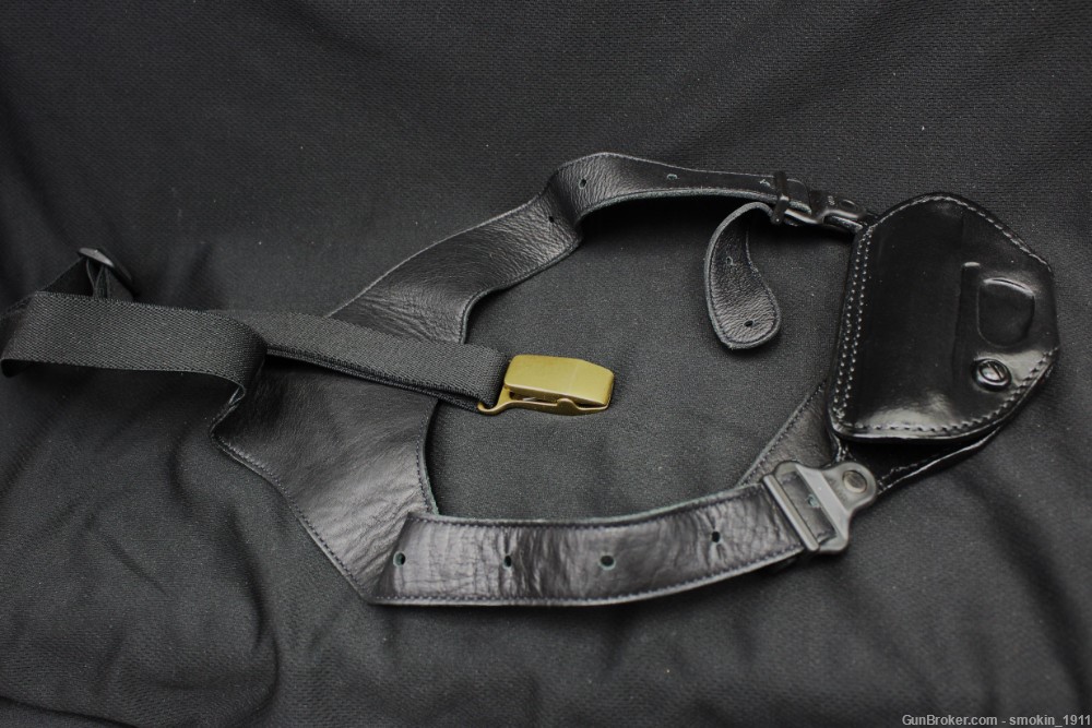 Galco Executive Shoulder Holster, Walther PPK/PPKS/Beretta 70S, LH, Black -img-0