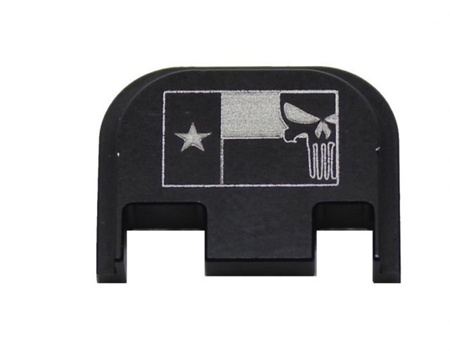 Texas Punisher Flag Engraved G43 Glock Back Plate-img-0