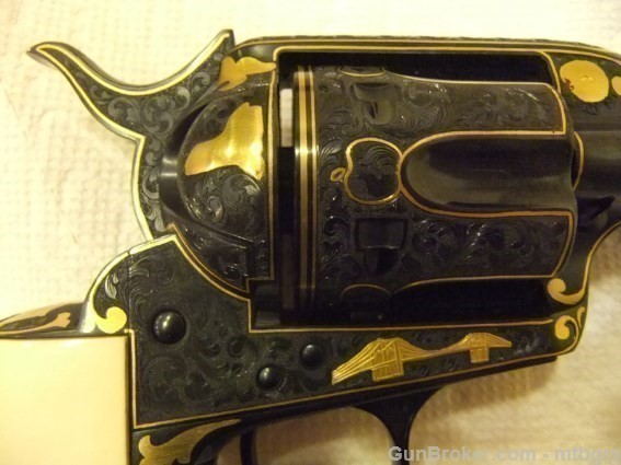 1st Gen Colt SAA  made 1902  Engraved & Ivory C&R ok-img-24