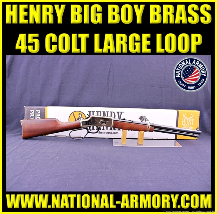 NEW IN BOX HENRY BIG BOY BRASS 45 COLT LARGE LOOP 20" OCTAGON BBL H006GCL-img-0