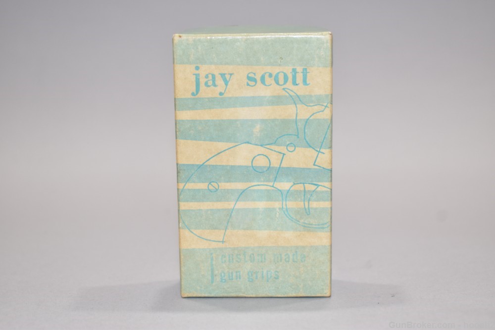Vintage Jay Scott #20 S&W K Frame Laminated Acrylic Pearl Grips W Box-img-0