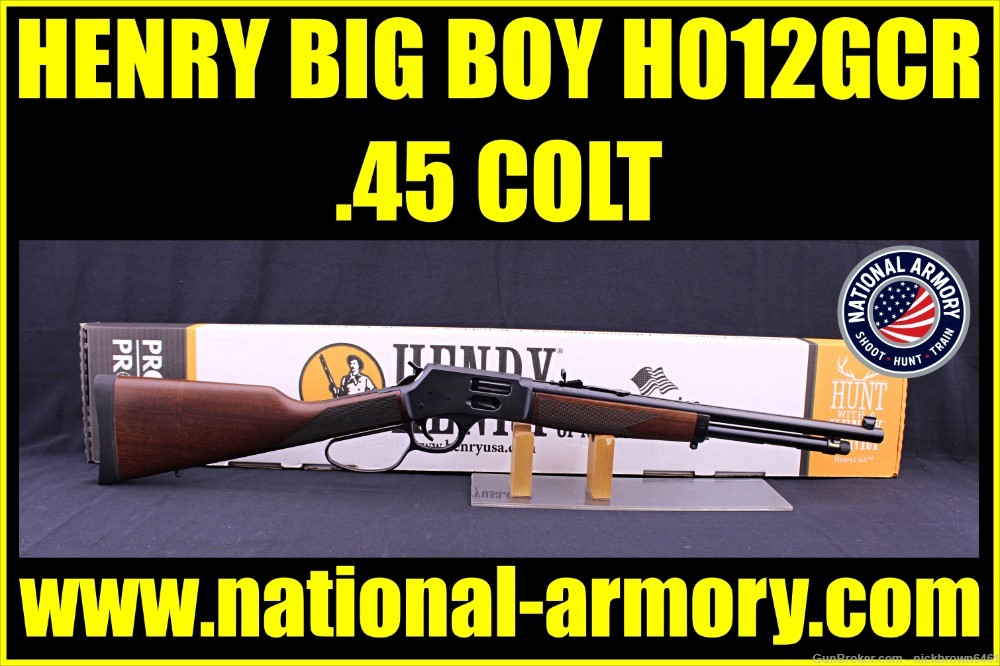 NEW IN BOX HENRY BIG BOY STEEL CARBINE 45 COLT 16.5" H012GCR LEVER ACTION-img-0