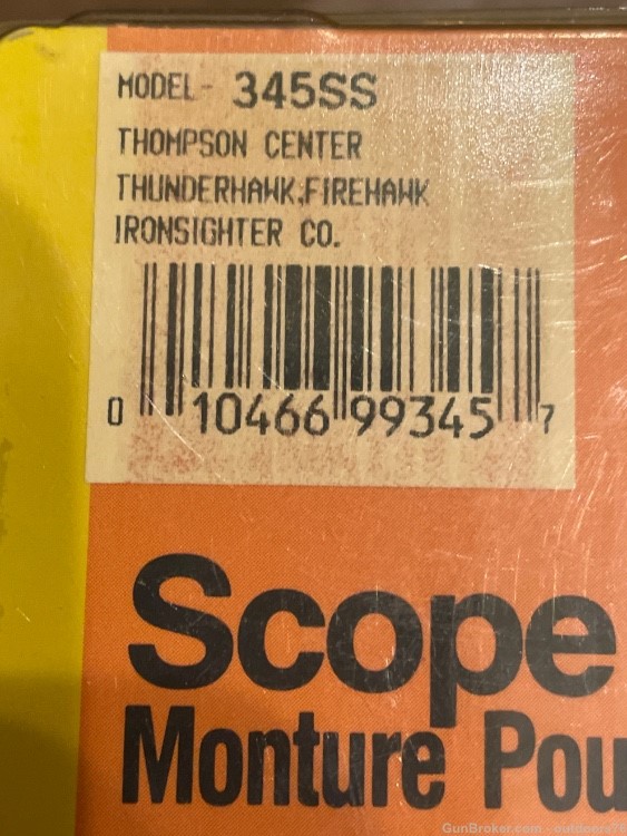 NOS Ironsighter silver see thru scope rings for TC Thunderhawk/ Firehawk-img-1