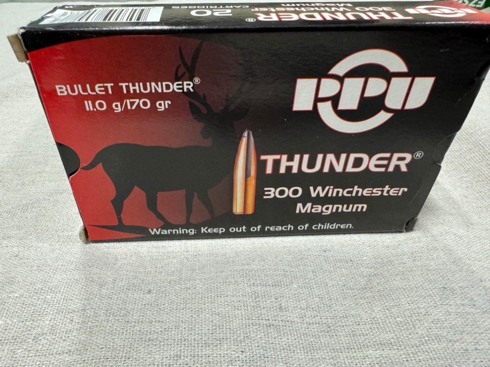 Ammo 300 win mag shells PPU Brand 170 gr sp  4 boxes 80 ct-img-3