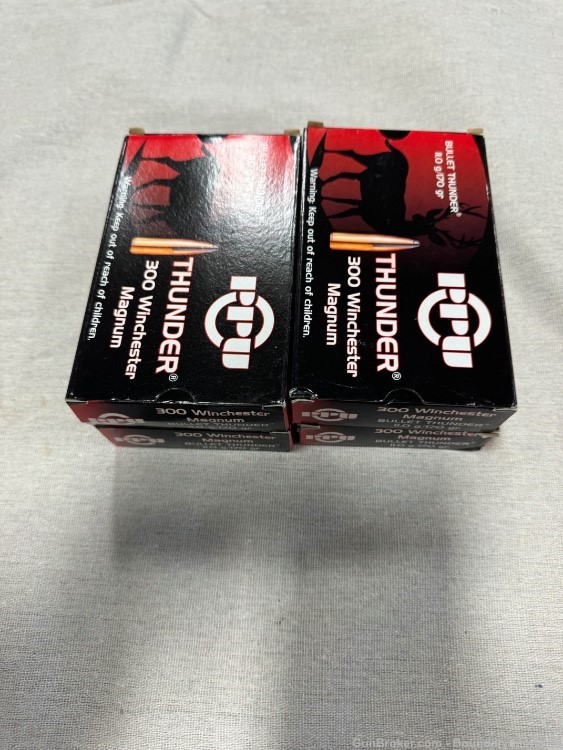 300 win mag shells PPU Brand 170 gr sp  4 boxes 80 ct-img-0