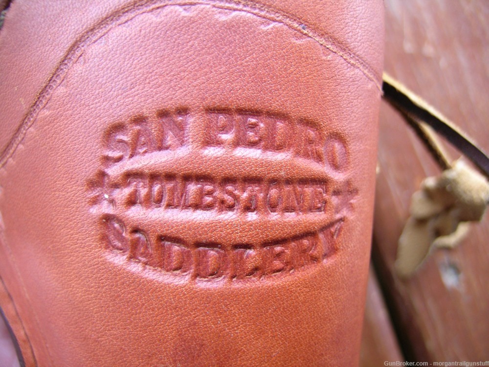 San Pedro Saddlery Lined Leather Holster Colt Uberti Large Fr SAA 7-1/2" -img-6