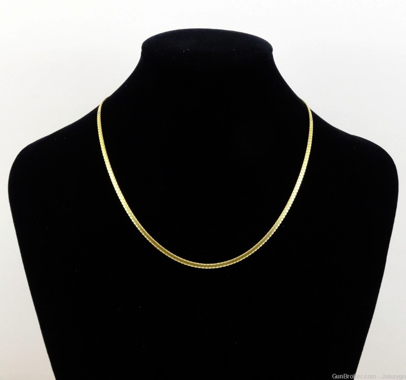 18K Panther Link Chain 16” Yellow Gold Necklace 6.4 grams,  H3-img-5