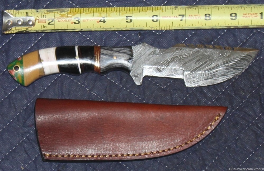 HANDMADE CUSTOM HUNTING KNIFE DAMASCUS STEEL 9002-img-0