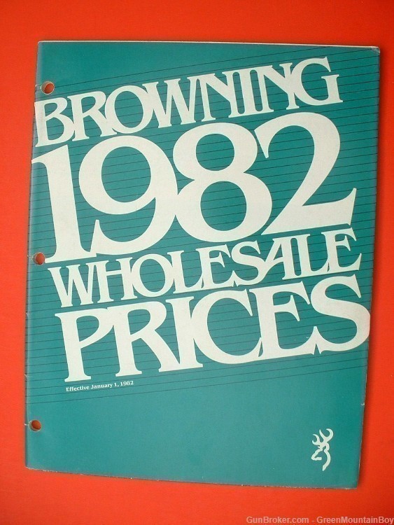 1982 OEM BROWNING Catalog Companion Dealer/Retail Price List - XLNT !-img-0