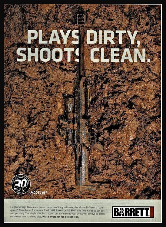 2012 BARRETT Model 99 RiflePhoto AD Play Dirty Shoot Clean-img-0