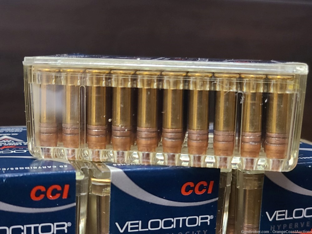 500 Rounds of CCI Velocitor .22 LR Copper Plated HP 40gr. Small Game Ammo-img-1