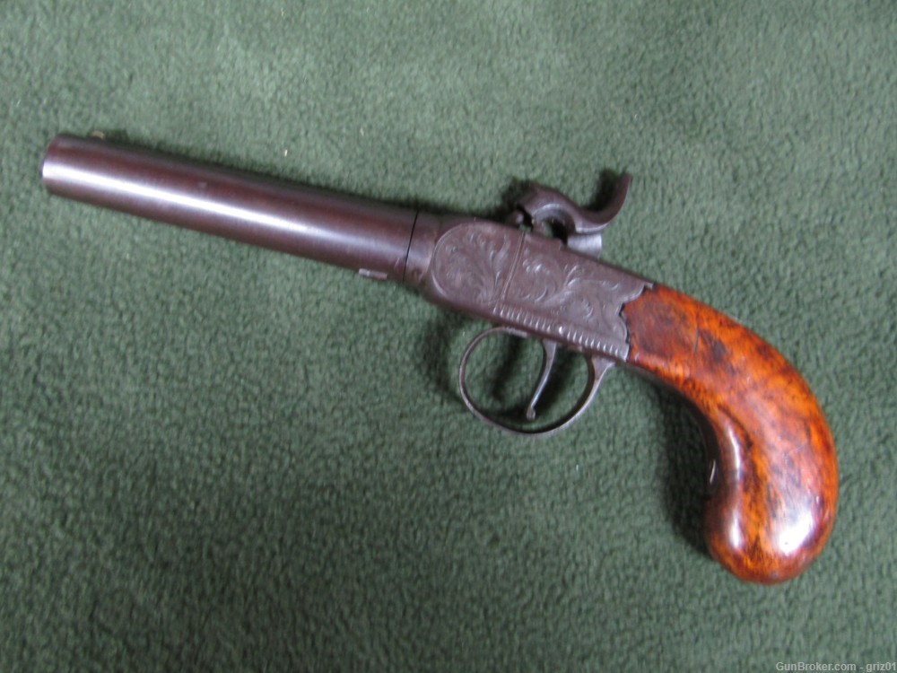 Original Richard Hollis London .45 Caliber Screw-barrel Pistol -img-1