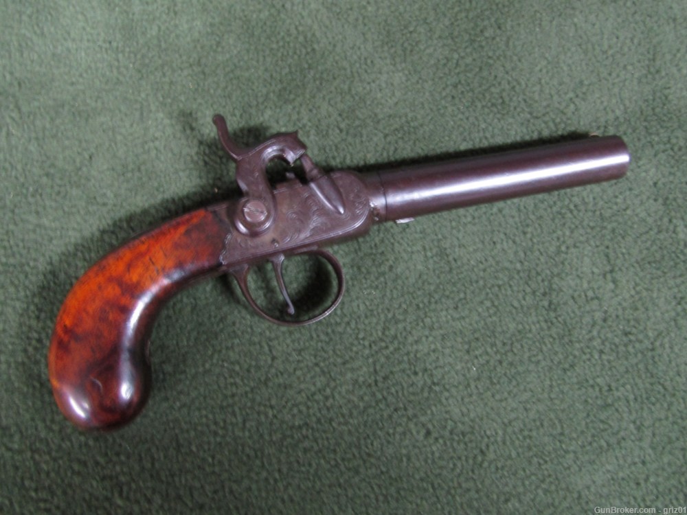 Original Richard Hollis London .45 Caliber Screw-barrel Pistol -img-0