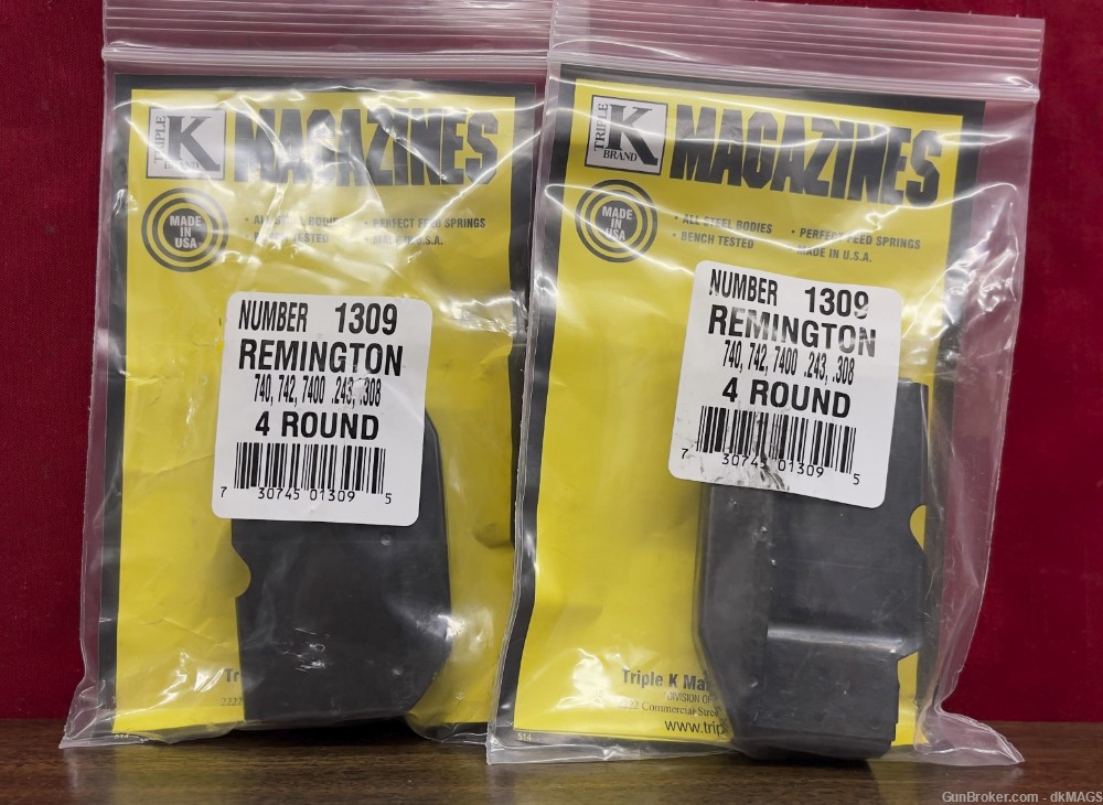 2 Triple K 1309 Remington 740 742 7400 .243 .308 4 RD Magazines Mags Clips-img-0