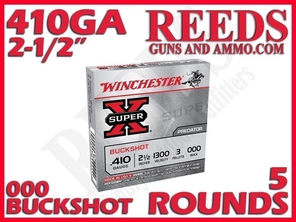 Winchester Super X Predator Buckshot 410 Ga 2-1/2in 000 Buck XB41000-img-0