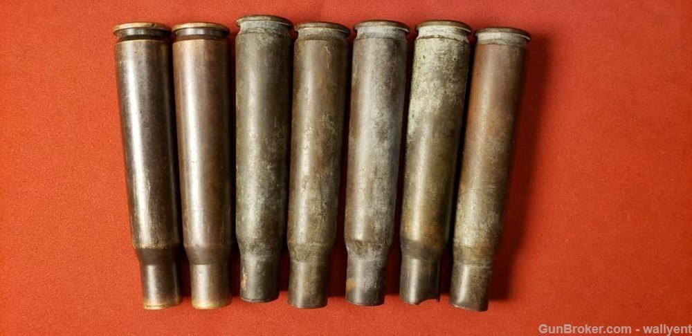 7 WW2 50BMG Brass Casings WWII Different Headstamps 50 cal bmg B17 B24 #3-img-3