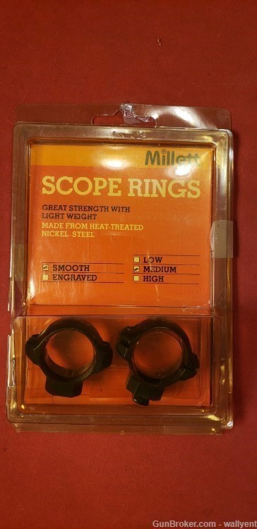 Millett Scope Rings Smooth Medium Rifle Mounts Gun Part-img-0