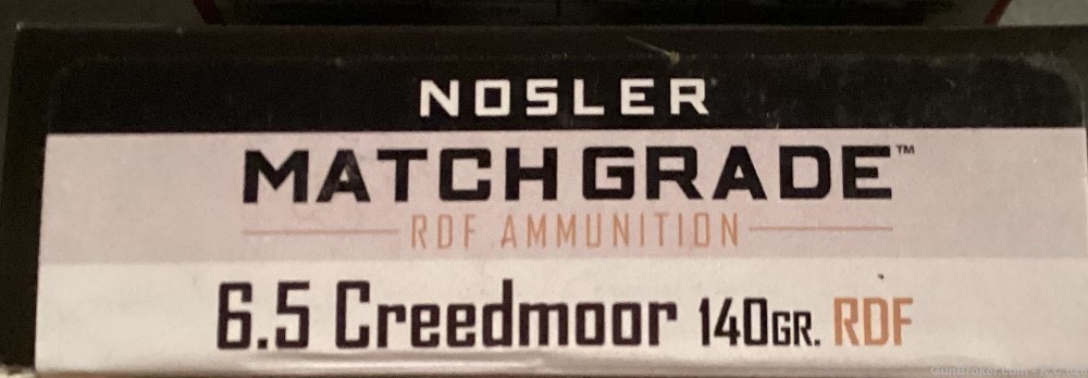 6.5 Creedmoor Nosler Match Grade RDF 140gr 20 round *Free Shipping *-img-0