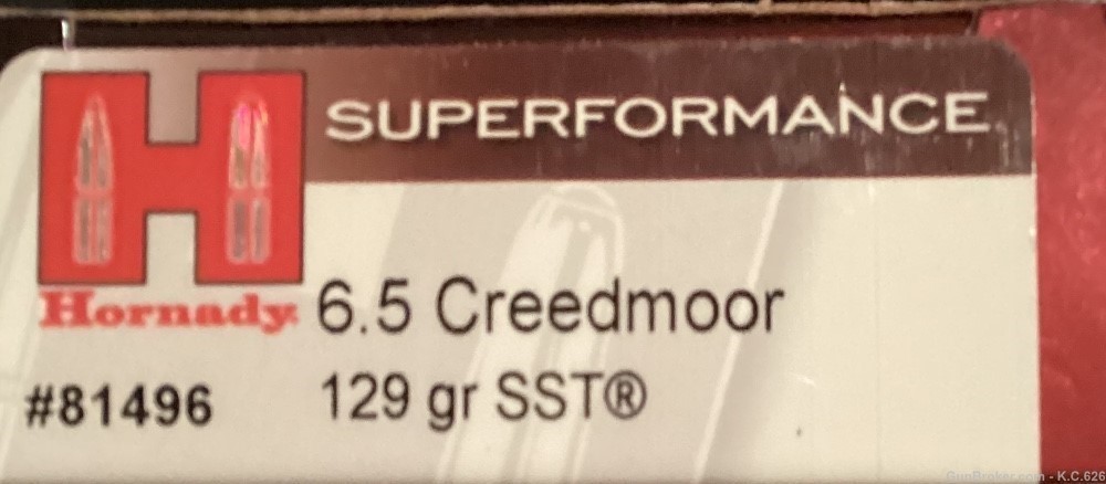 6.5 Creedmoor Hornady Superformance  SST 129 grain 20 rounds Free Shipping -img-0