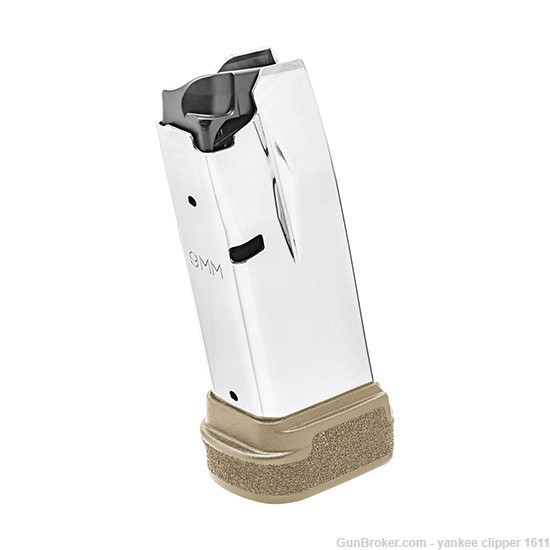 Springfield 9MM Hellcat 13Rd Magazine with FDE grip extension Factory New-img-0