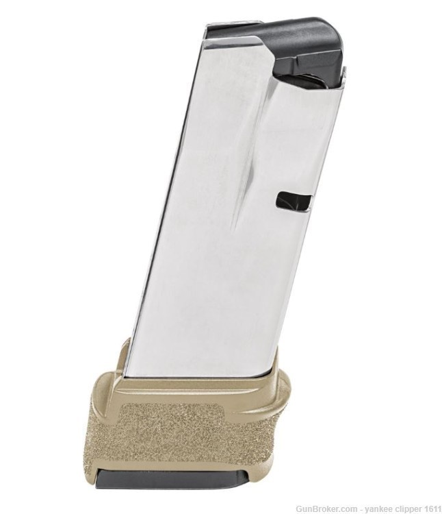 Springfield 9MM Hellcat 15Rd Magazine with FDE magazine extension-img-1