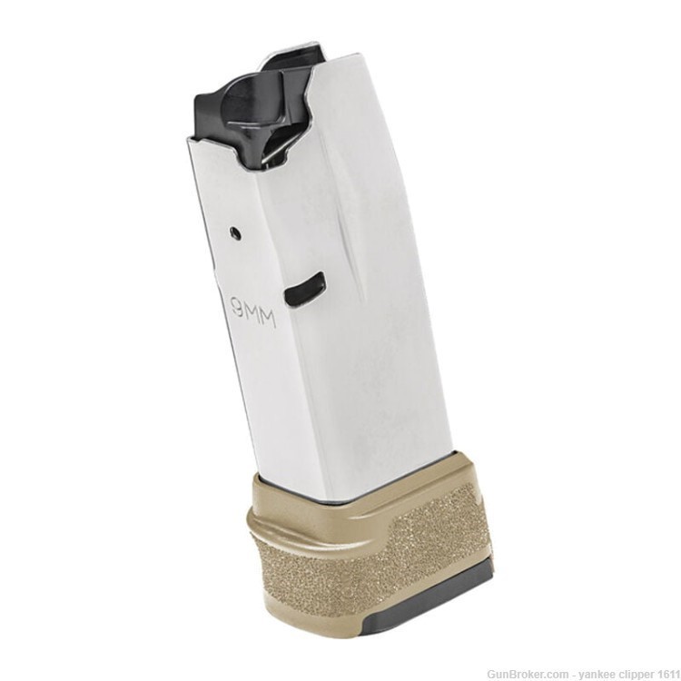 Springfield 9MM Hellcat 15Rd Magazine with FDE magazine extension-img-0