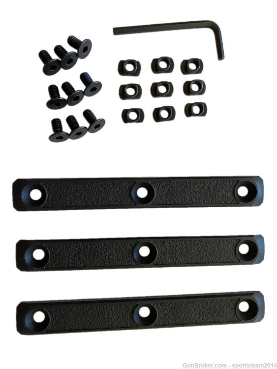 Black! 3-pack! MLOK Rail 5" cover grip panels  For MLOK AR15/308 Handguard-img-0