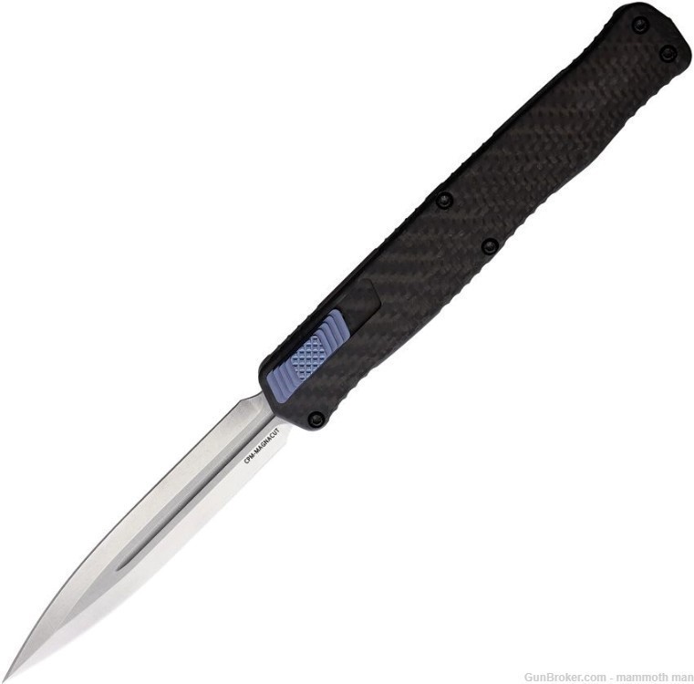  Cleric II OTF CF/Blue Brand : Heretic Knives-img-0
