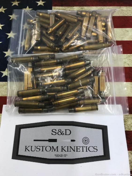 .308 Win. Once Fired Brass Mixed Head stamps (77) Pieces-img-0