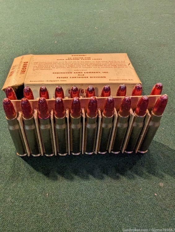 Vintage 1950s-60s Remington Peters .308 Factory High Pressure Proof loads -img-0