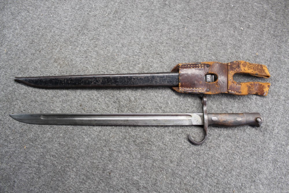 Early Japanese Arisaka Hook Bayonet +Scabbard&Frog Type 30/35/38/99/2 Rifle-img-1