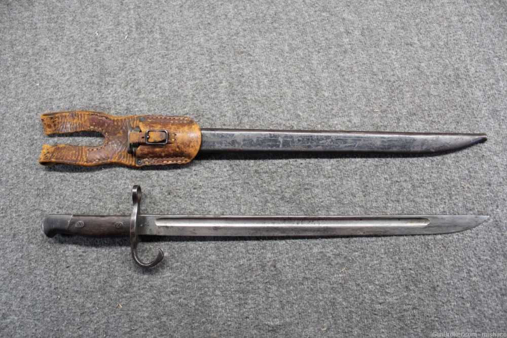 Early Japanese Arisaka Hook Bayonet +Scabbard&Frog Type 30/35/38/99/2 Rifle-img-0