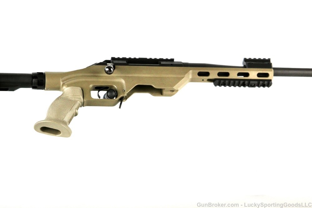 Ruger American 6.5 Creedmoor MDT LSS Chassis SilencerCo ready FDE Cerakote-img-6