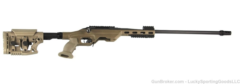 Ruger American 6.5 Creedmoor MDT LSS Chassis SilencerCo ready FDE Cerakote-img-7