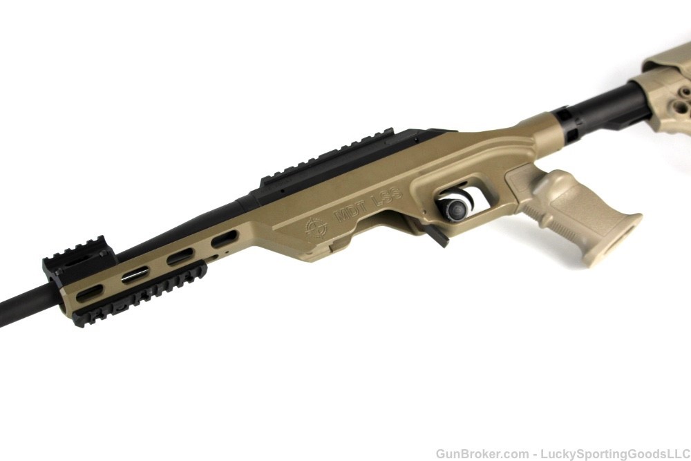 Ruger American 6.5 Creedmoor MDT LSS Chassis SilencerCo ready FDE Cerakote-img-3