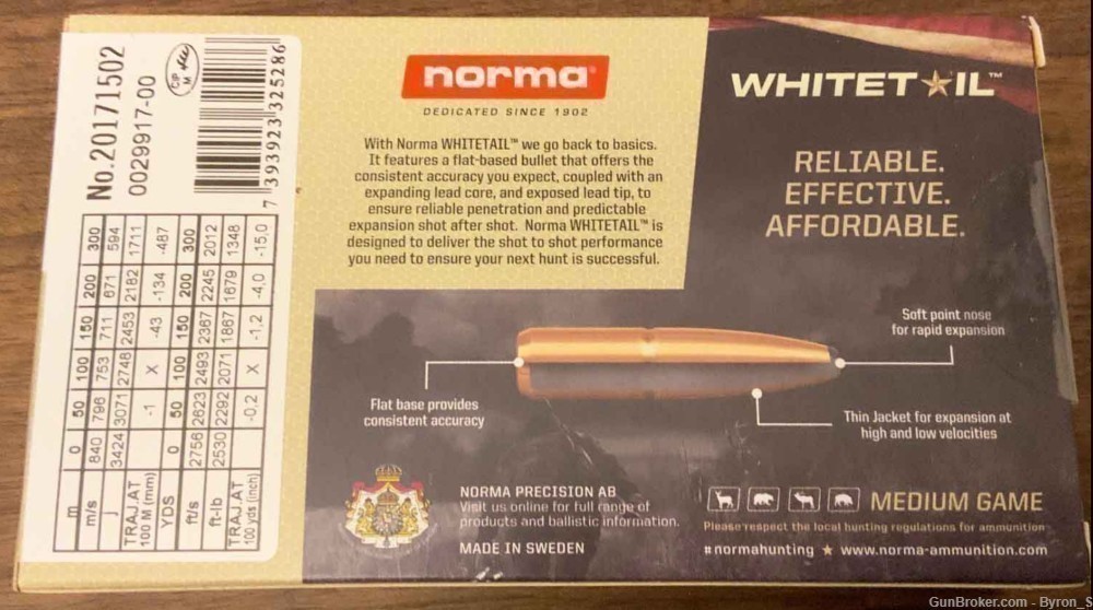 20rds Norma Whitetail™ 7mm-08 Rem 150gr PSP Hunting 20270221 + FAST SHIP-img-2
