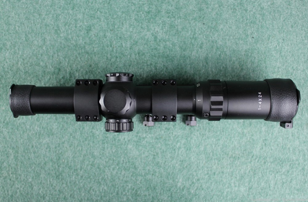 Millett DMS 30mm Donut Red Dot 1-4x24" Riflescope W/ Burris P.E.P.R. Rail-img-1