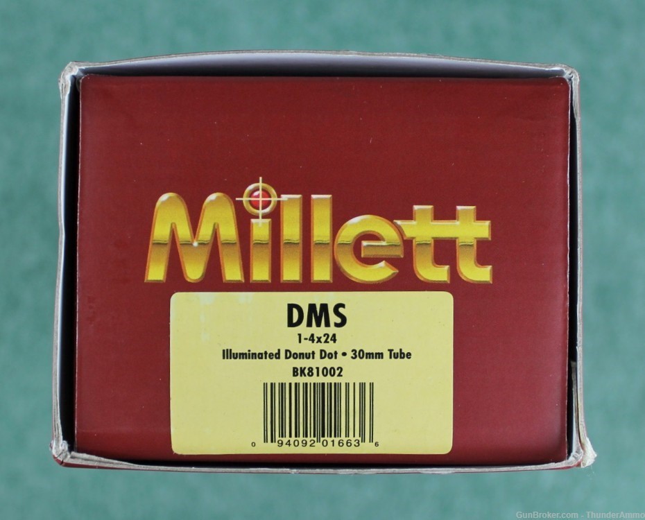 Millett DMS 30mm Donut Red Dot 1-4x24" Riflescope W/ Burris P.E.P.R. Rail-img-9