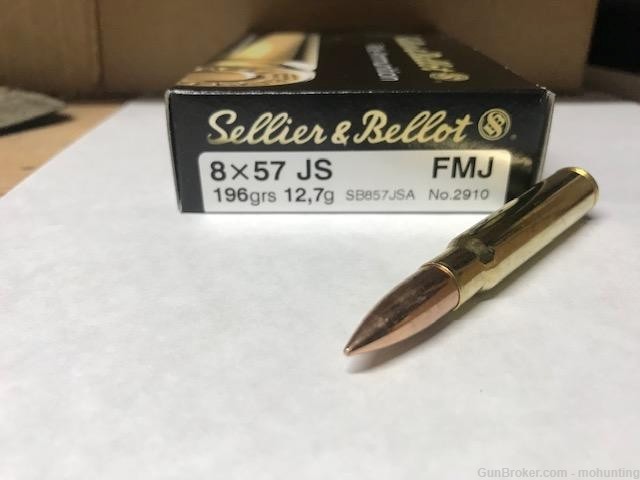 S&B 8mm Mauser 196gr FMJ 100 Rounds 8x57-img-0