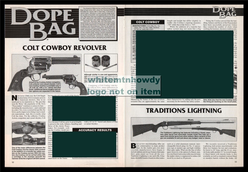 1999 COLT Cowboy .45 Single-Action SA Revolver Evaluation Article-img-0