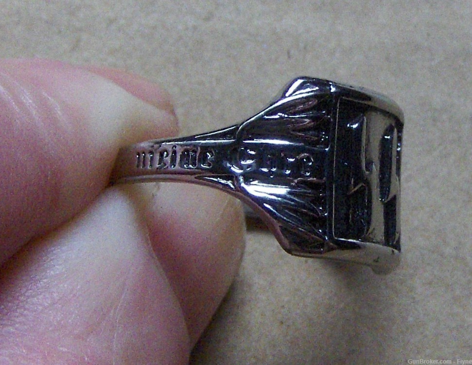 German WWII ring REPRODUCTION  Waffen SS Size 10.  -img-2