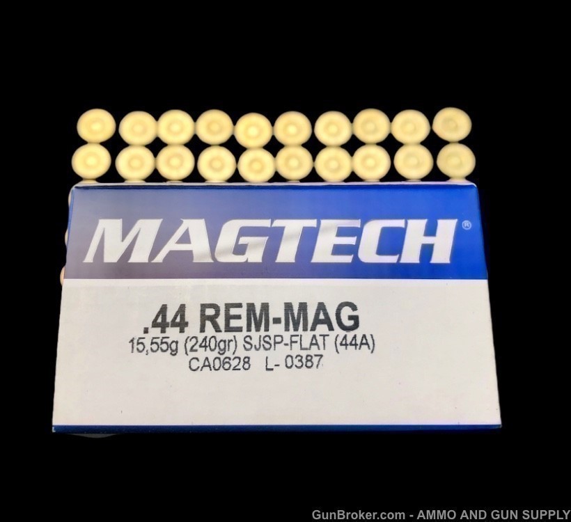 MAGTECH 44A 44 REM MAG 240 GRAIN SJSP - 1000 ROUNDS 20 BOXES - PREMIUM AMMO-img-0